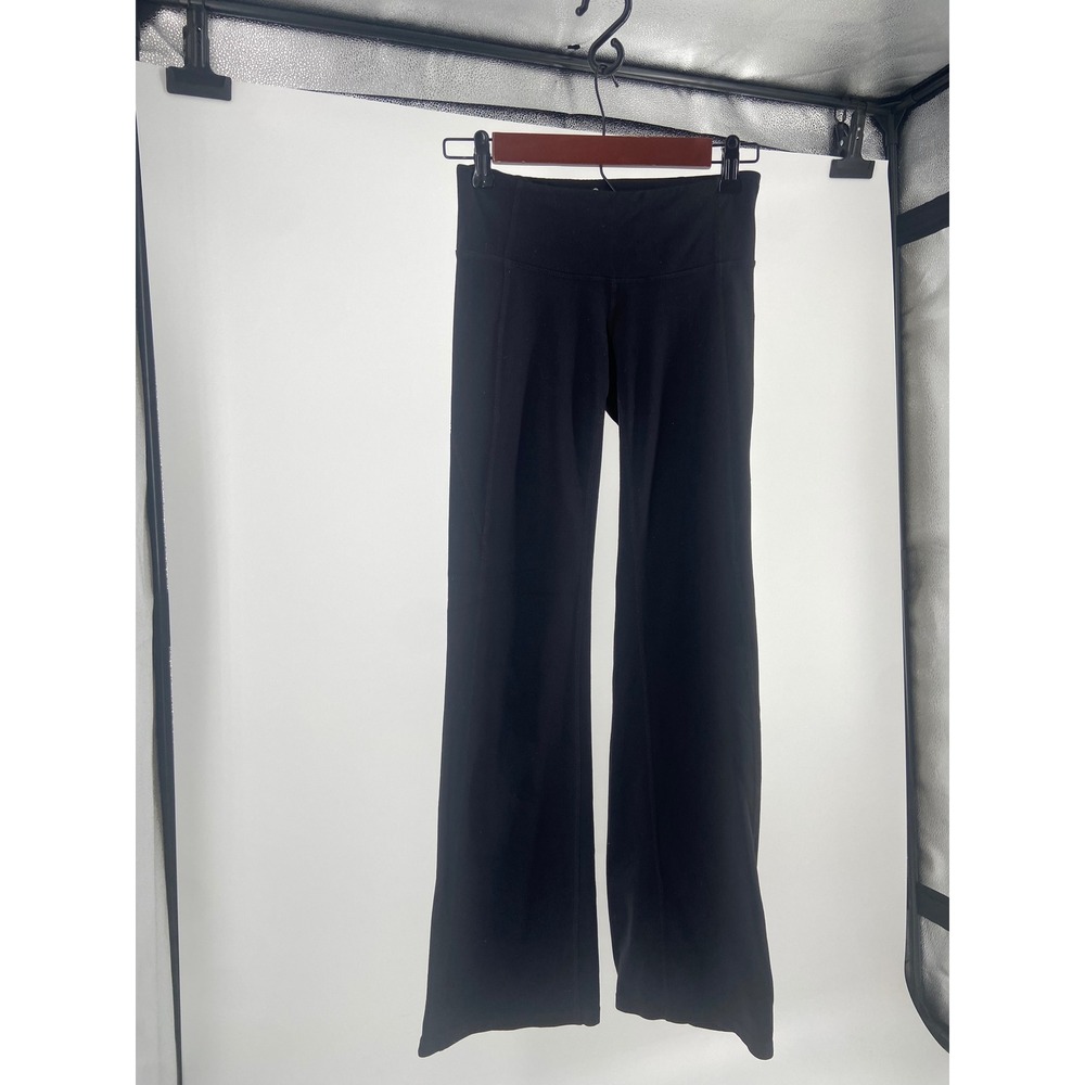 Athleta Black Revelation Flare ‎ Low Rise Yoga Pants Size XSP Style 903795